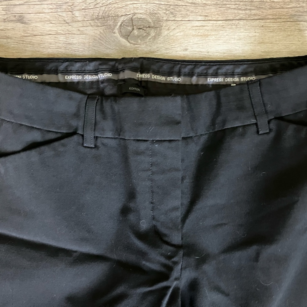 Express Editor Black Dress Pants sz 6R - Picture 3 of 5